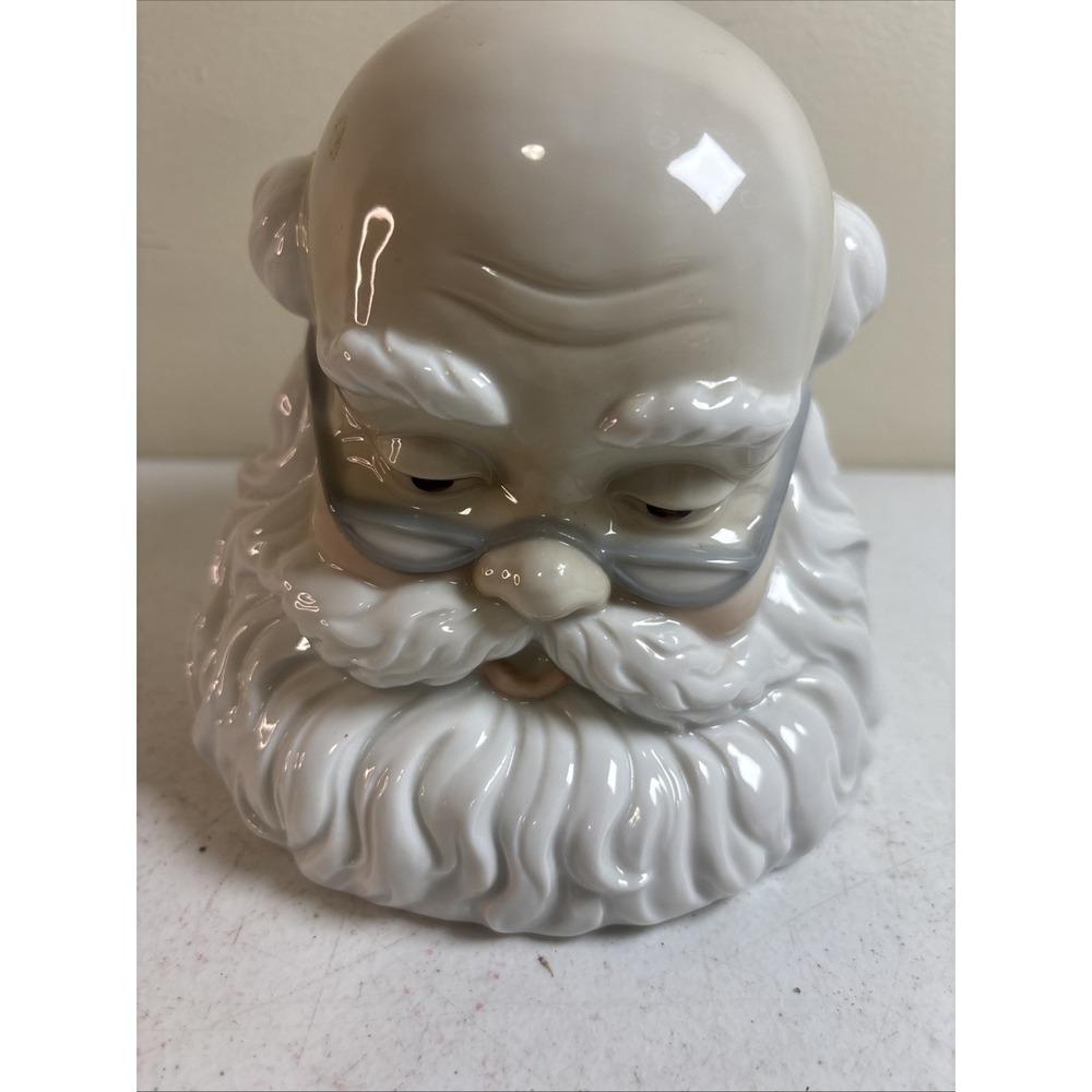 Studio 5 Vtg CERAMIC LARGE SANTA CLAUS HEAD FACE CHRISTMAS BANK 1977 Orig‎ Box